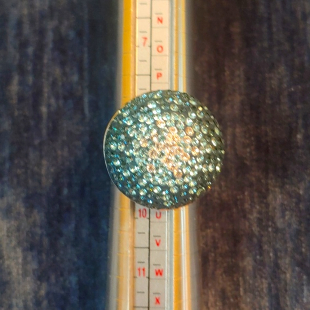 Chelsea Taylor Sterling Silver Starburst Dome Ring Size 9